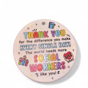 Thank You Social Workers Hanging Ornament
